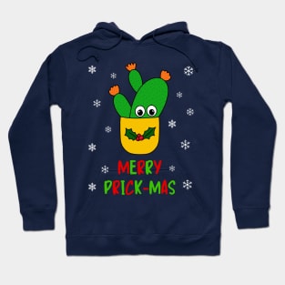 Merry Prick Mas - Opuntia Microdasys Cactus In Christmas Holly Pot Hoodie